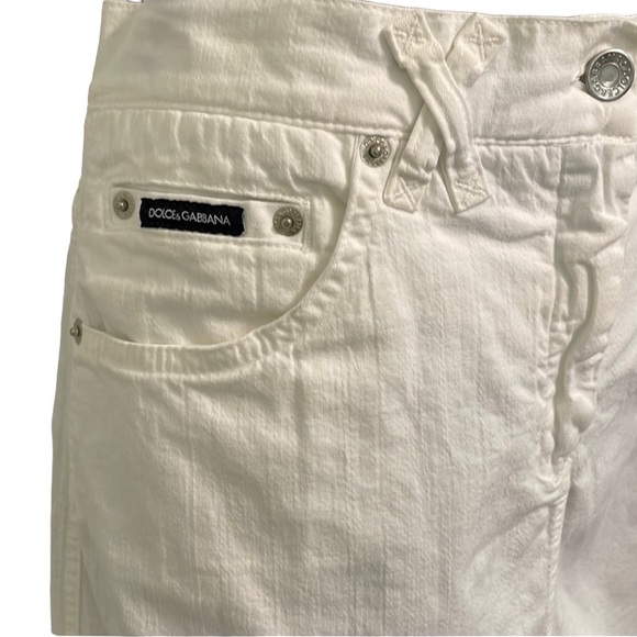 DOLCE & GABBANA vintage white denim skirt in size 6, VGC - Picture 2 of 9